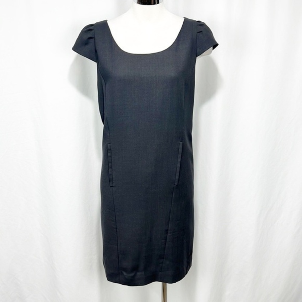 J. Crew Black Cap Sleeve Mini Dress